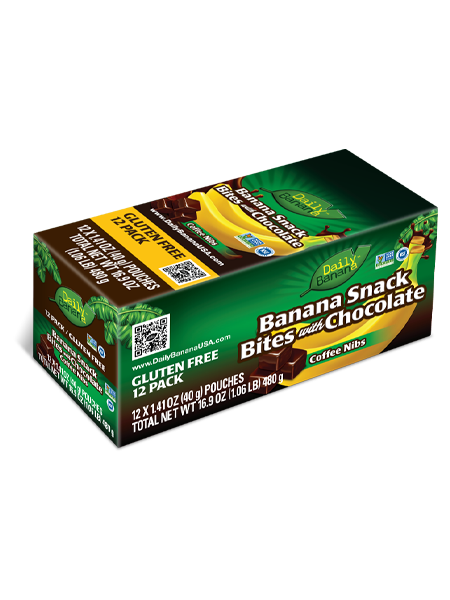 Banana Bites with Chocolate and Coffee Nibs