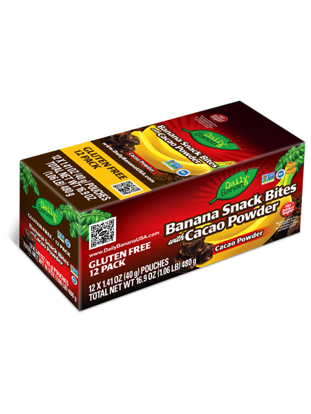 Banana Bites with Chocolate and Cacao Powder